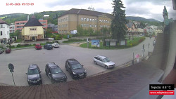 Střed obce Rokytnice nad Jizerou