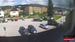 Střed obce Rokytnice nad Jizerou