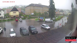 Střed obce Rokytnice nad Jizerou
