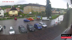 Střed obce Rokytnice nad Jizerou