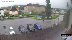 Střed obce Rokytnice nad Jizerou