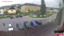 Střed obce Rokytnice nad Jizerou
