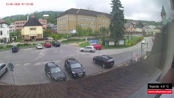 Střed obce Rokytnice nad Jizerou