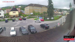 Střed obce Rokytnice nad Jizerou