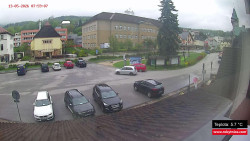 Střed obce Rokytnice nad Jizerou