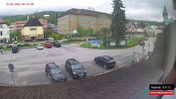 Střed obce Rokytnice nad Jizerou