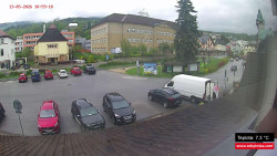 Střed obce Rokytnice nad Jizerou