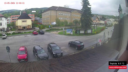 Střed obce Rokytnice nad Jizerou