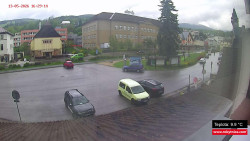 Střed obce Rokytnice nad Jizerou