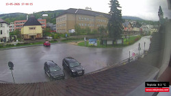 Střed obce Rokytnice nad Jizerou