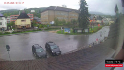Střed obce Rokytnice nad Jizerou