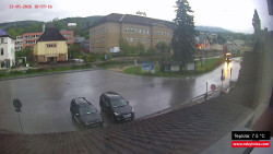 Střed obce Rokytnice nad Jizerou