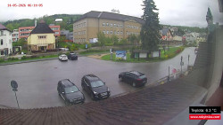 Střed obce Rokytnice nad Jizerou