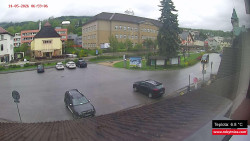 Střed obce Rokytnice nad Jizerou