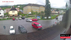 Střed obce Rokytnice nad Jizerou