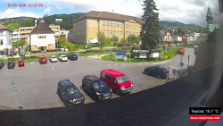 Střed obce Rokytnice nad Jizerou