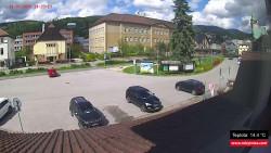 Střed obce Rokytnice nad Jizerou