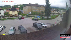 Střed obce Rokytnice nad Jizerou