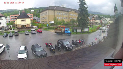 Střed obce Rokytnice nad Jizerou