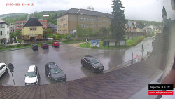 Střed obce Rokytnice nad Jizerou