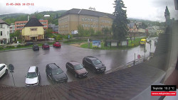 Střed obce Rokytnice nad Jizerou