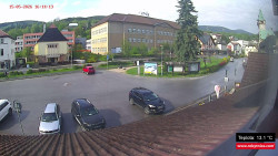 Střed obce Rokytnice nad Jizerou