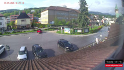 Střed obce Rokytnice nad Jizerou