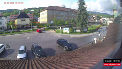 Střed obce Rokytnice nad Jizerou