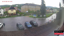 Střed obce Rokytnice nad Jizerou