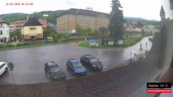 Střed obce Rokytnice nad Jizerou