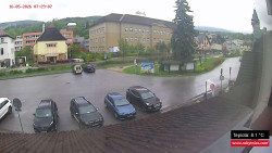 Střed obce Rokytnice nad Jizerou