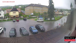 Střed obce Rokytnice nad Jizerou