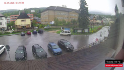 Střed obce Rokytnice nad Jizerou
