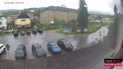Střed obce Rokytnice nad Jizerou