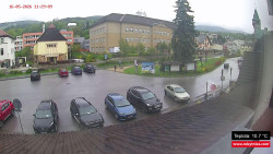Střed obce Rokytnice nad Jizerou
