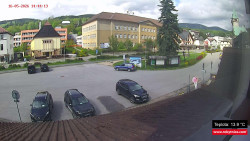 Střed obce Rokytnice nad Jizerou