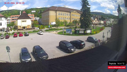 Střed obce Rokytnice nad Jizerou