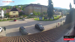Střed obce Rokytnice nad Jizerou