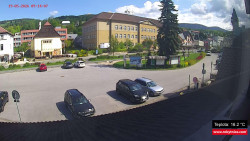 Střed obce Rokytnice nad Jizerou