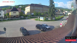Střed obce Rokytnice nad Jizerou