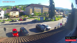 Střed obce Rokytnice nad Jizerou