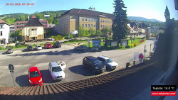 Střed obce Rokytnice nad Jizerou