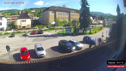 Střed obce Rokytnice nad Jizerou