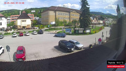 Střed obce Rokytnice nad Jizerou