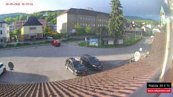 Střed obce Rokytnice nad Jizerou