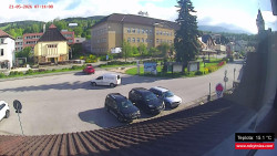 Střed obce Rokytnice nad Jizerou
