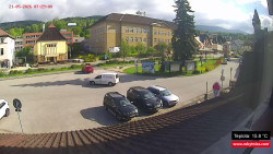 Střed obce Rokytnice nad Jizerou