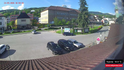 Střed obce Rokytnice nad Jizerou