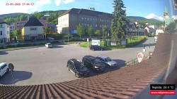 Střed obce Rokytnice nad Jizerou