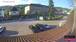 Střed obce Rokytnice nad Jizerou